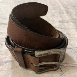 TIMBERLAND VTG BROWN RUGGED LEATHER MENS BELT SIZE 42